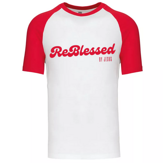 Reblessed T-shirt White & Red