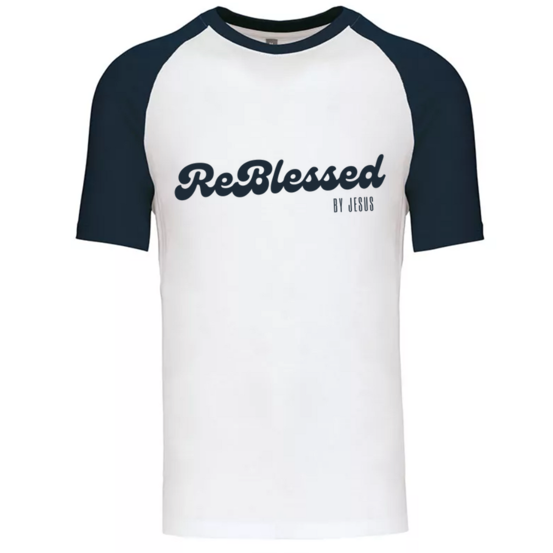 Reblessed T-shirt Wit &amp; Blauw