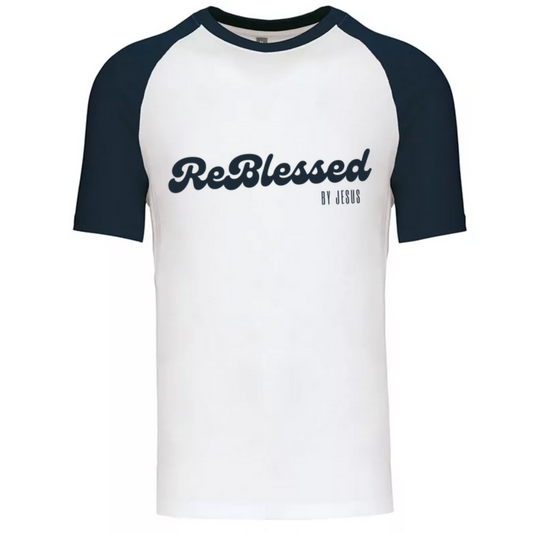 Reblessed T-shirt White & Blue