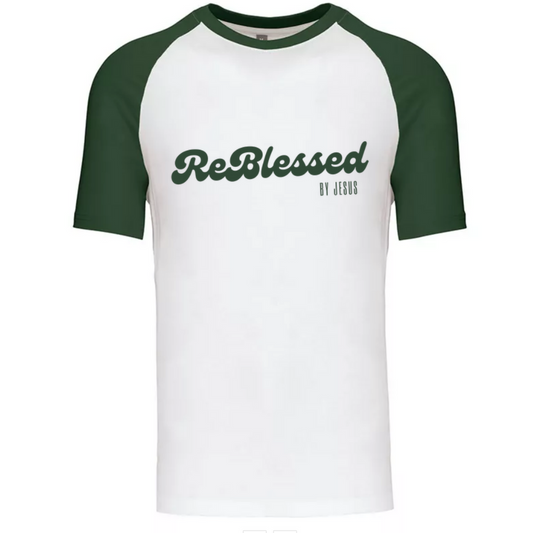 Reblessed T-shirt White & Green